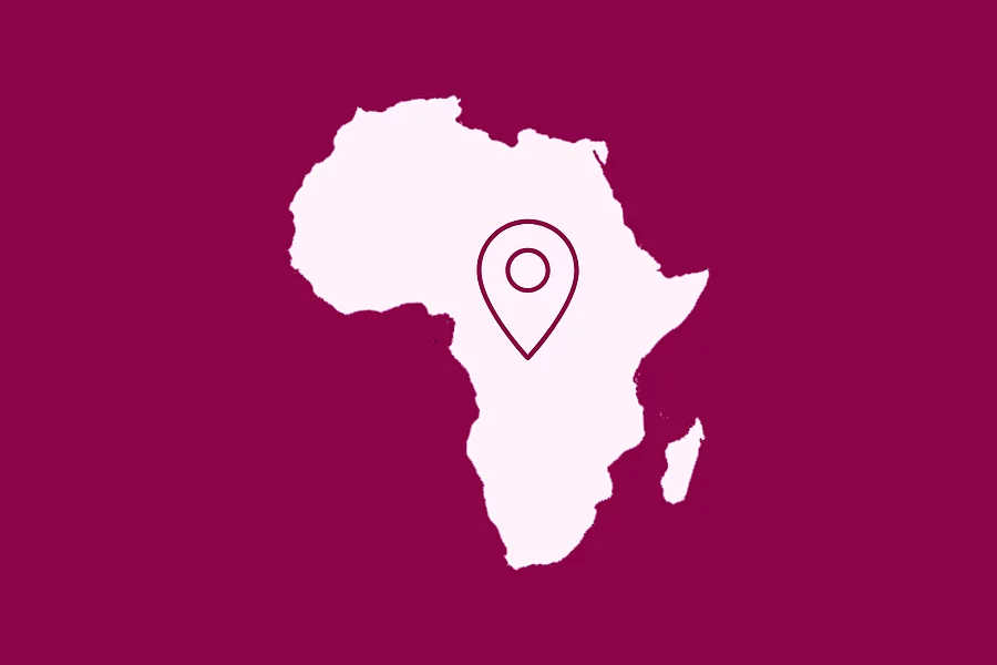 Map of Africa showing location of FES Offices
